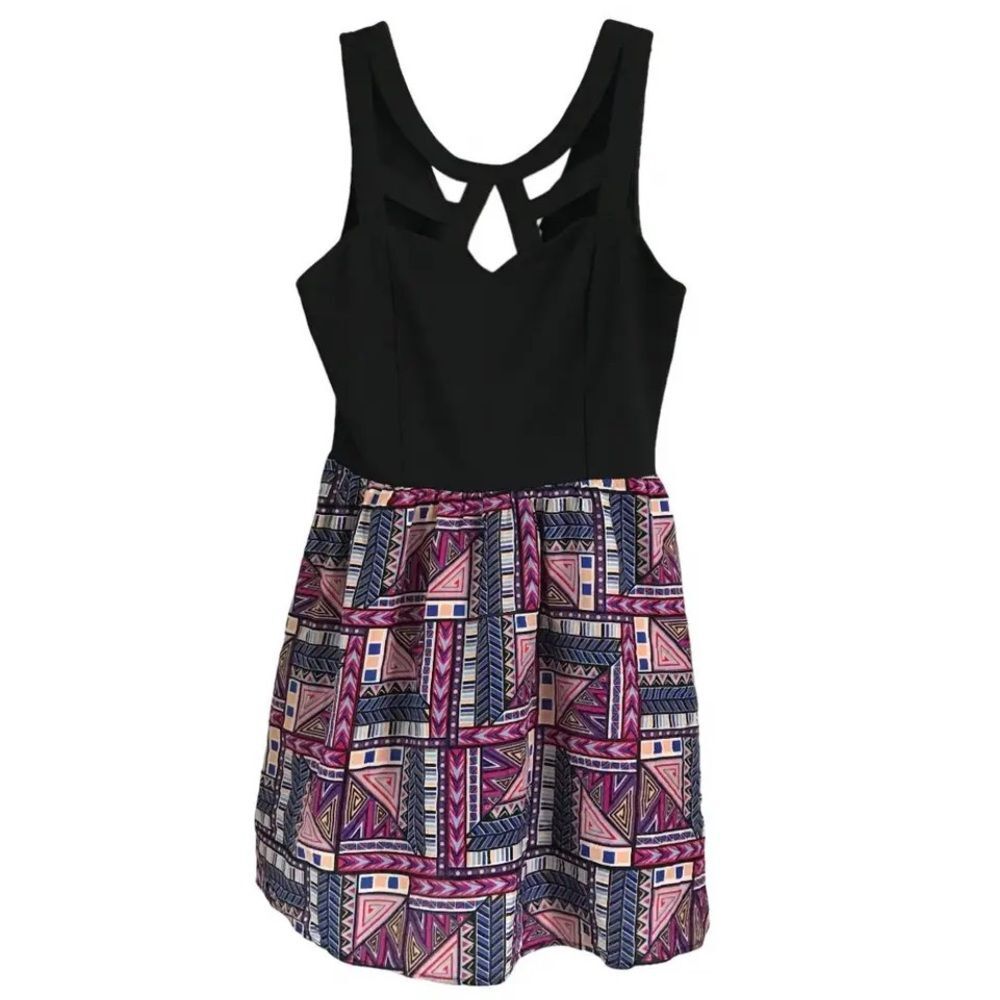 Charlotte Russe Geometric Bustier Mini Dress